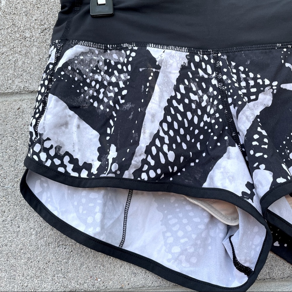 Lululemon Speed Short Static Mist White Black - Picture 3 of 9